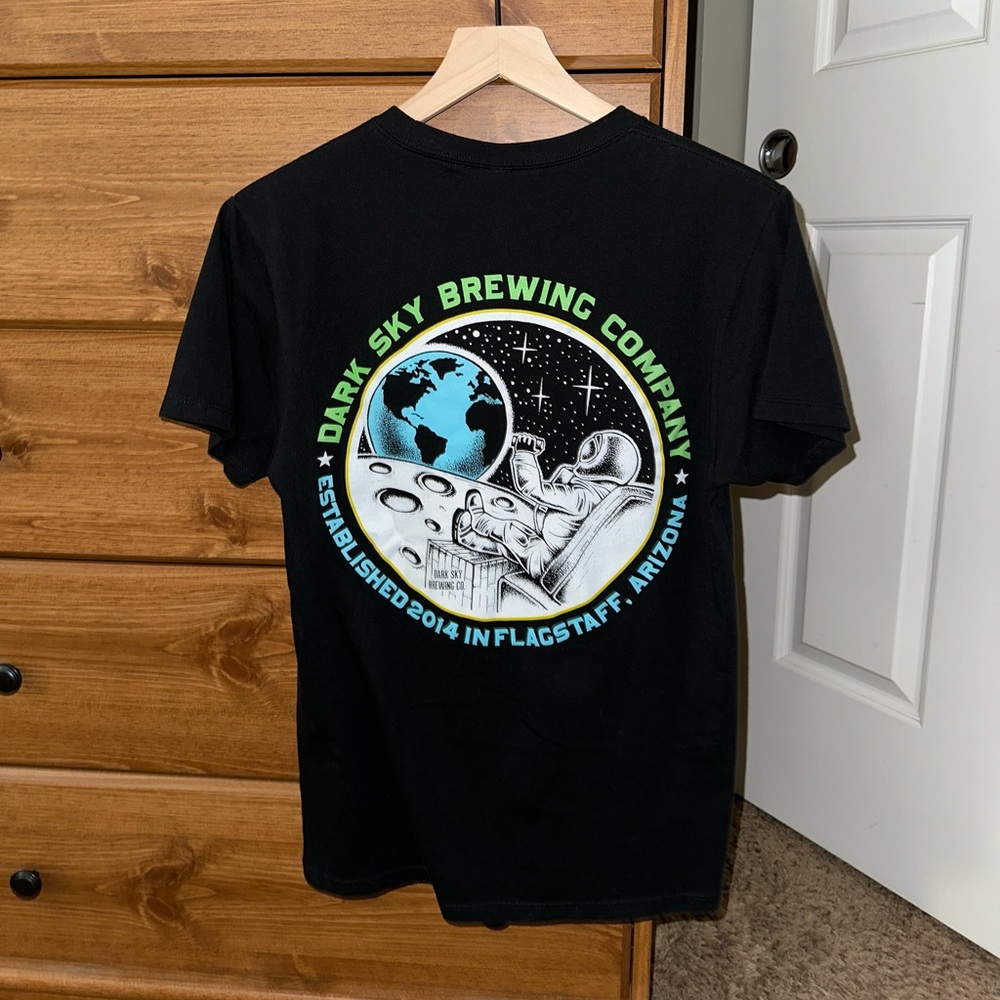Dark Sky Brewing Company Flagstaff, Arizona Short Sleeve Pocket T-shirt, Small